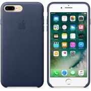 Кожаный чехол для iPhone 7 Plus, тёмно-синий цвет